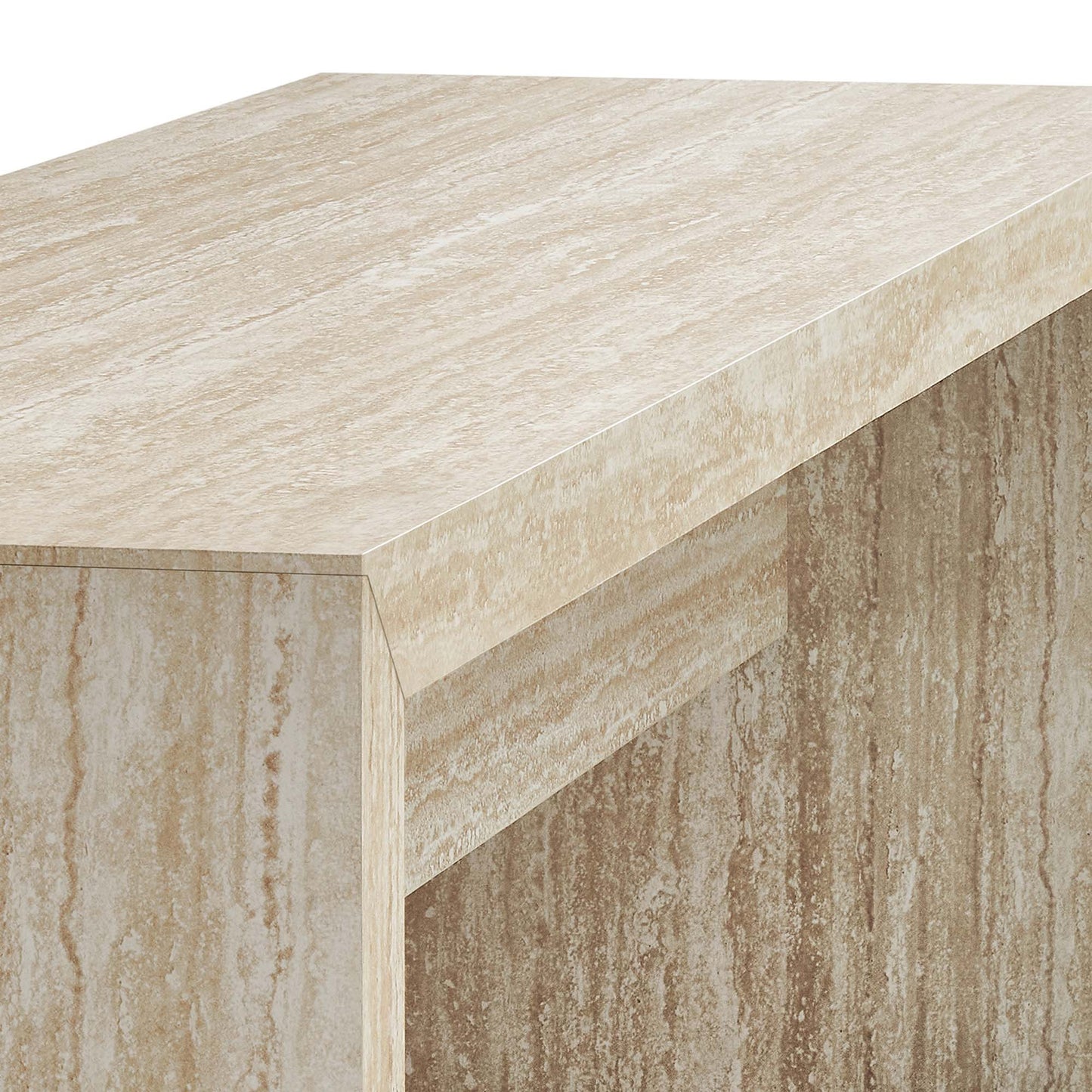 Mirella 62" Faux Travertine Long Bench by Modway EEI-6773-TRA