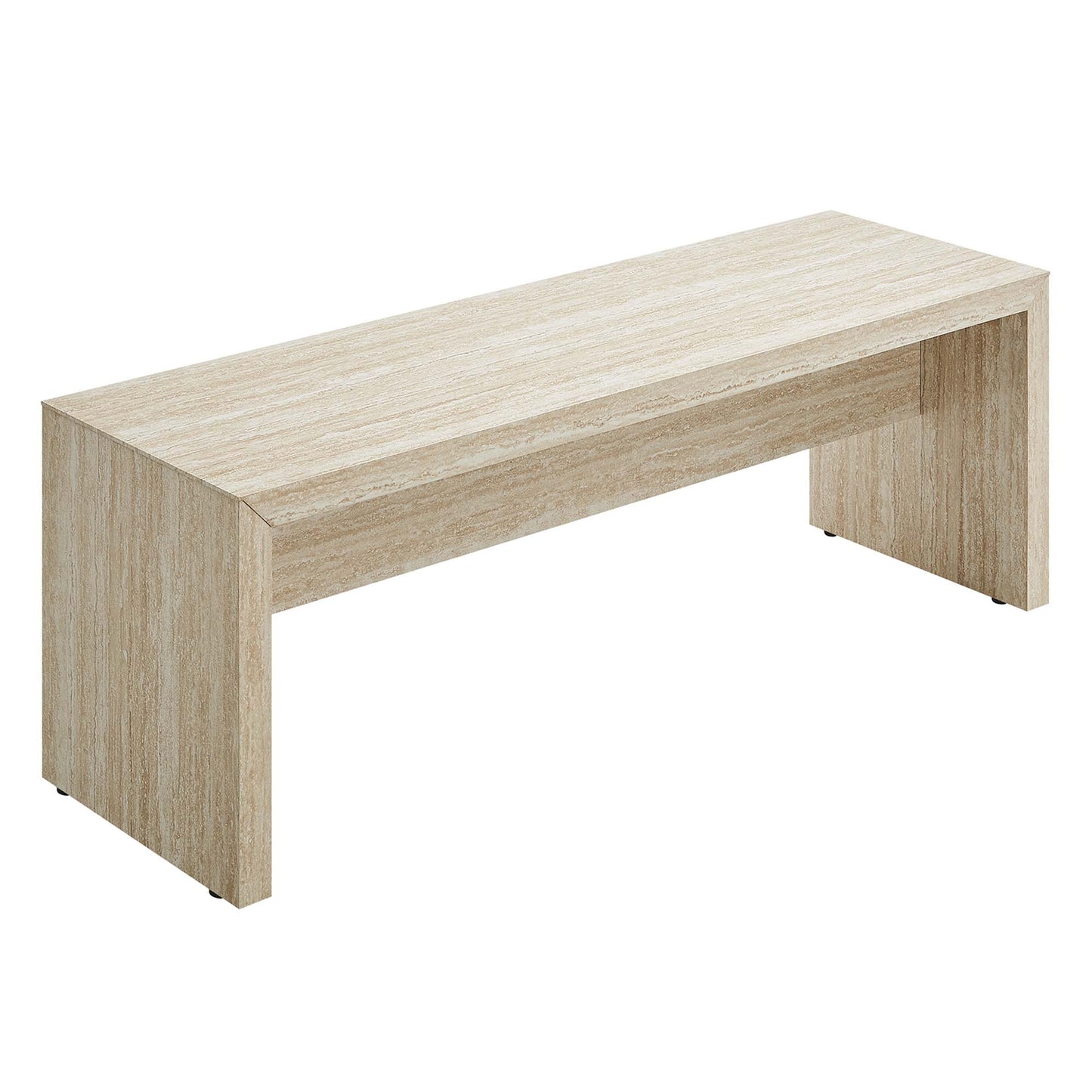 Mirella 53.5" Faux Travertine Bench by Modway EEI-6774-TRA