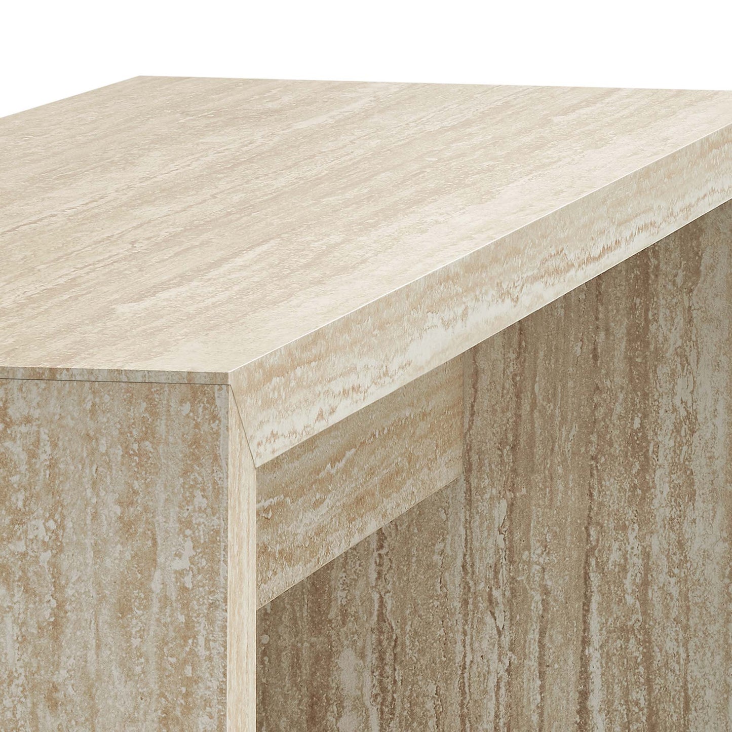 Mirella 53.5" Faux Travertine Bench by Modway EEI-6774-TRA