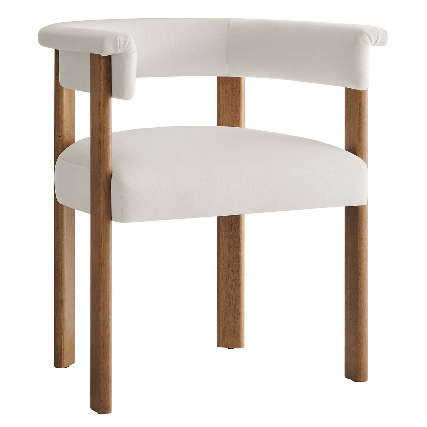 Imogen Performance Velvet Barrel Dining Chairs Set of 2 by Modway EEI-6775-ALA-DBR