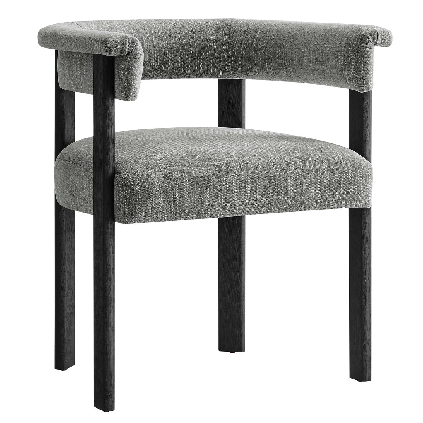 Imogen Fabric Upholstered Barrel Dining Chairs Set of 2 by Modway