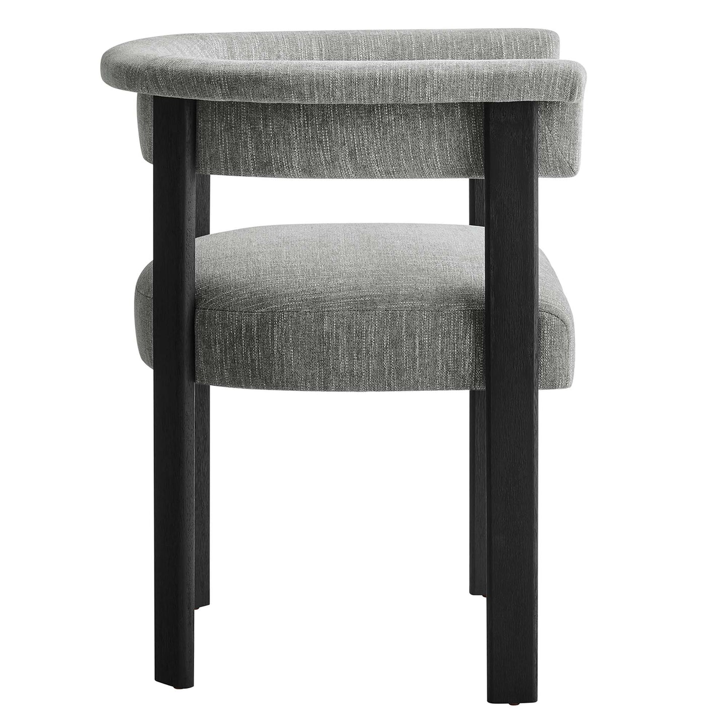 Imogen Fabric Upholstered Barrel Dining Chairs Set of 2 by Modway