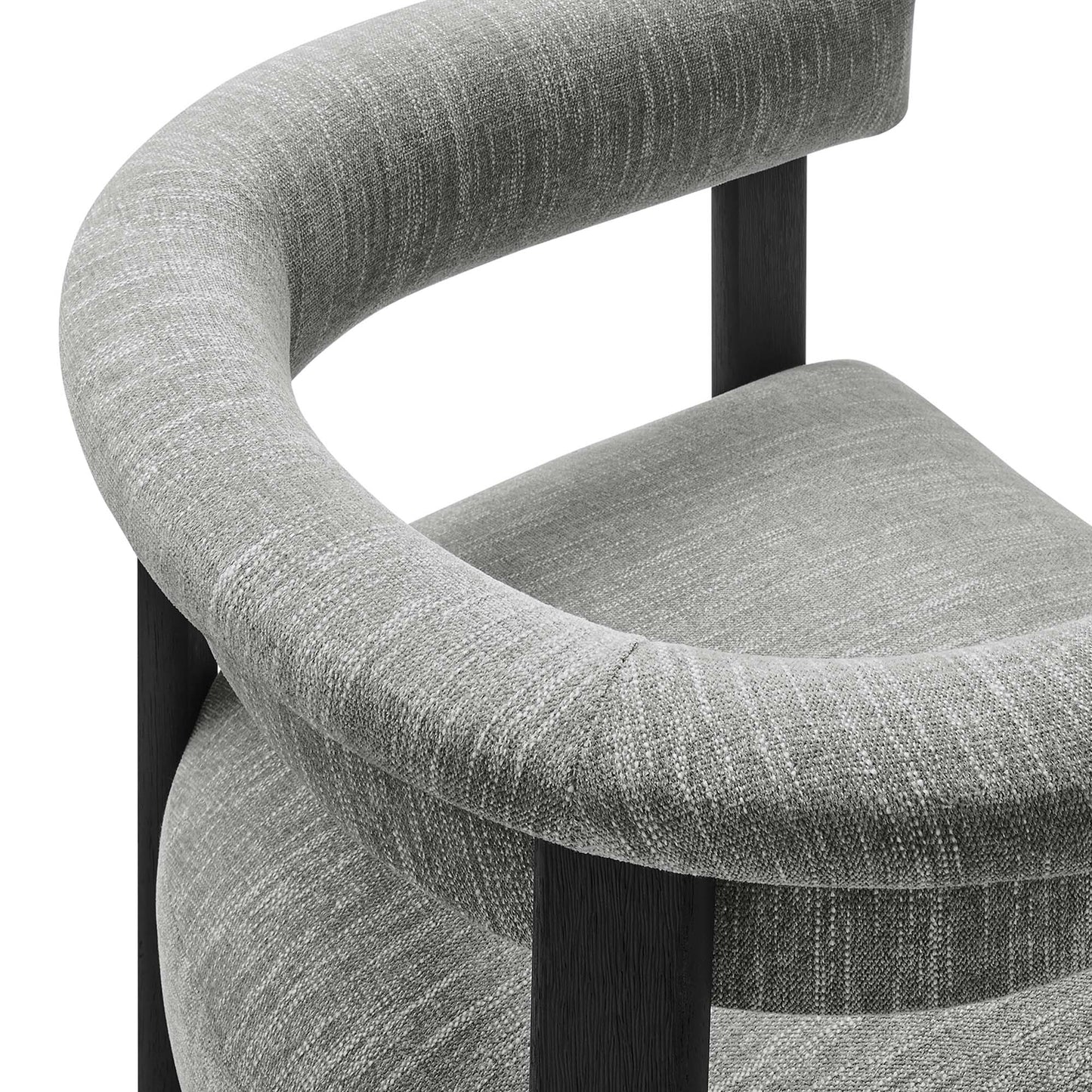 Imogen Fabric Upholstered Barrel Dining Chairs Set of 2 by Modway