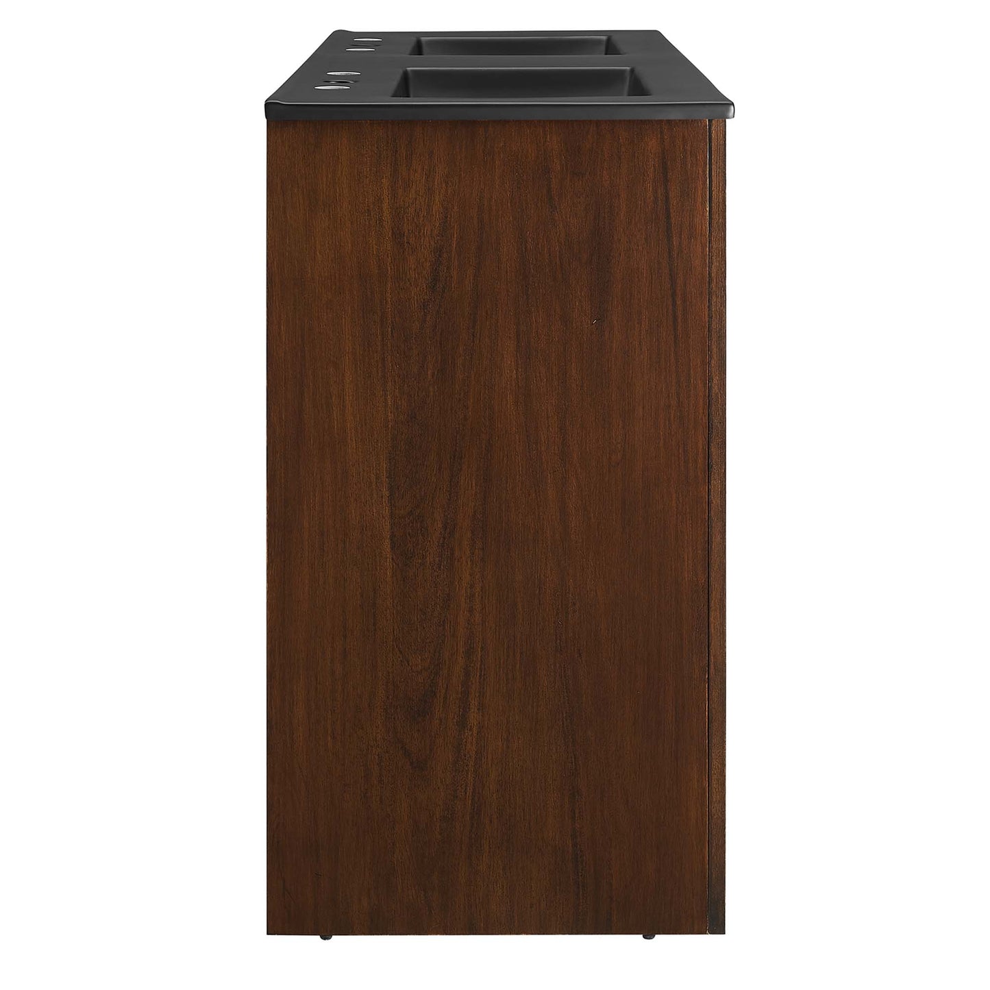 Appia 48" Double Sink Bathroom Vanity by Modway EEI-6793-WAL-BLK