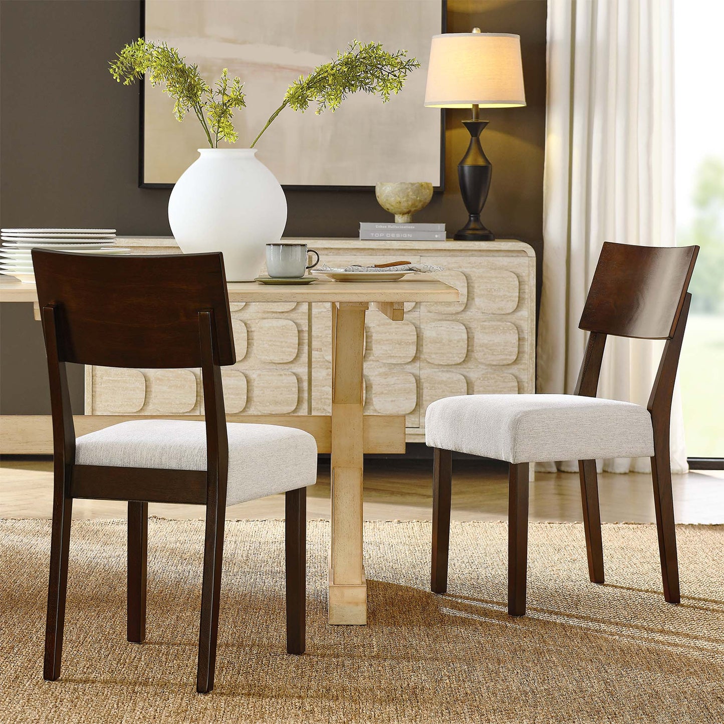 Pax Wood Dining Side Chairs Set of 2 by Modway EEI-6804-WAL-HEI