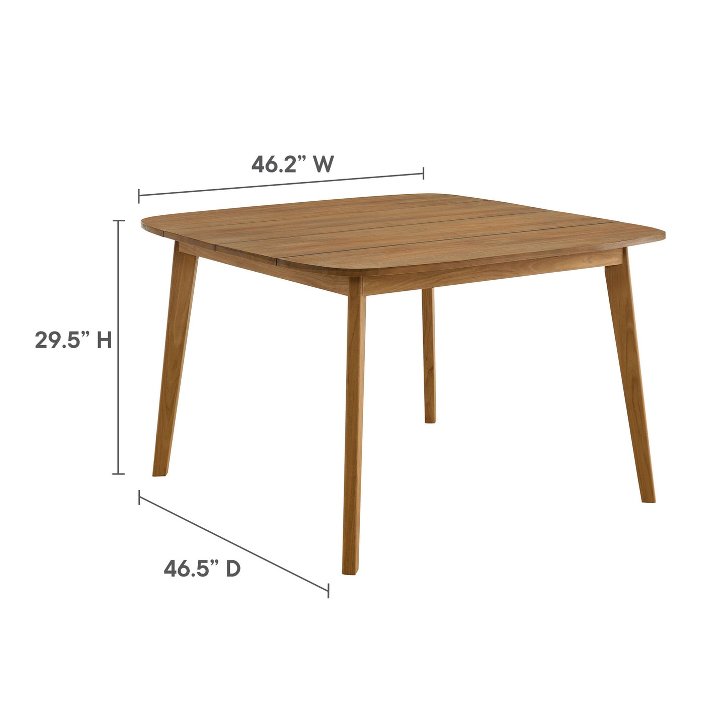 Vienna Outdoor Patio Teak Wood Dining Table by Modway