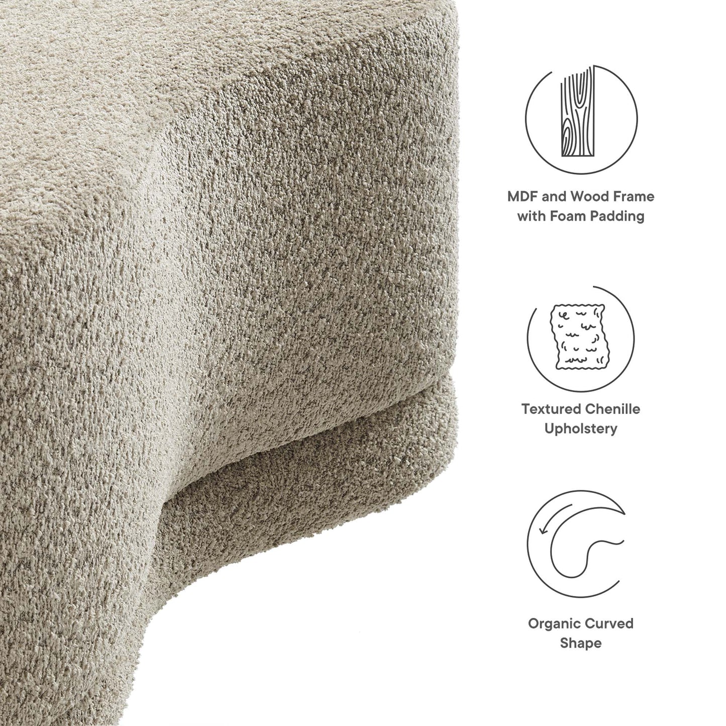 Nimbus 48" Upholstered Ottoman Bench by Modway EEI-6816-OAT