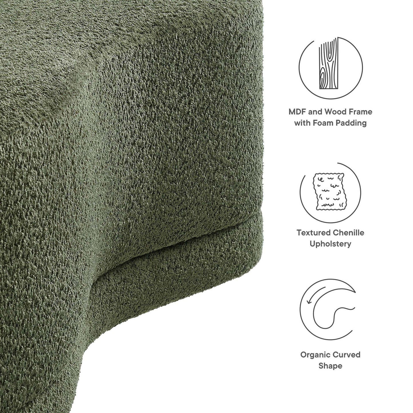 Nimbus 48" Upholstered Ottoman Bench by Modway EEI-6816-SGE