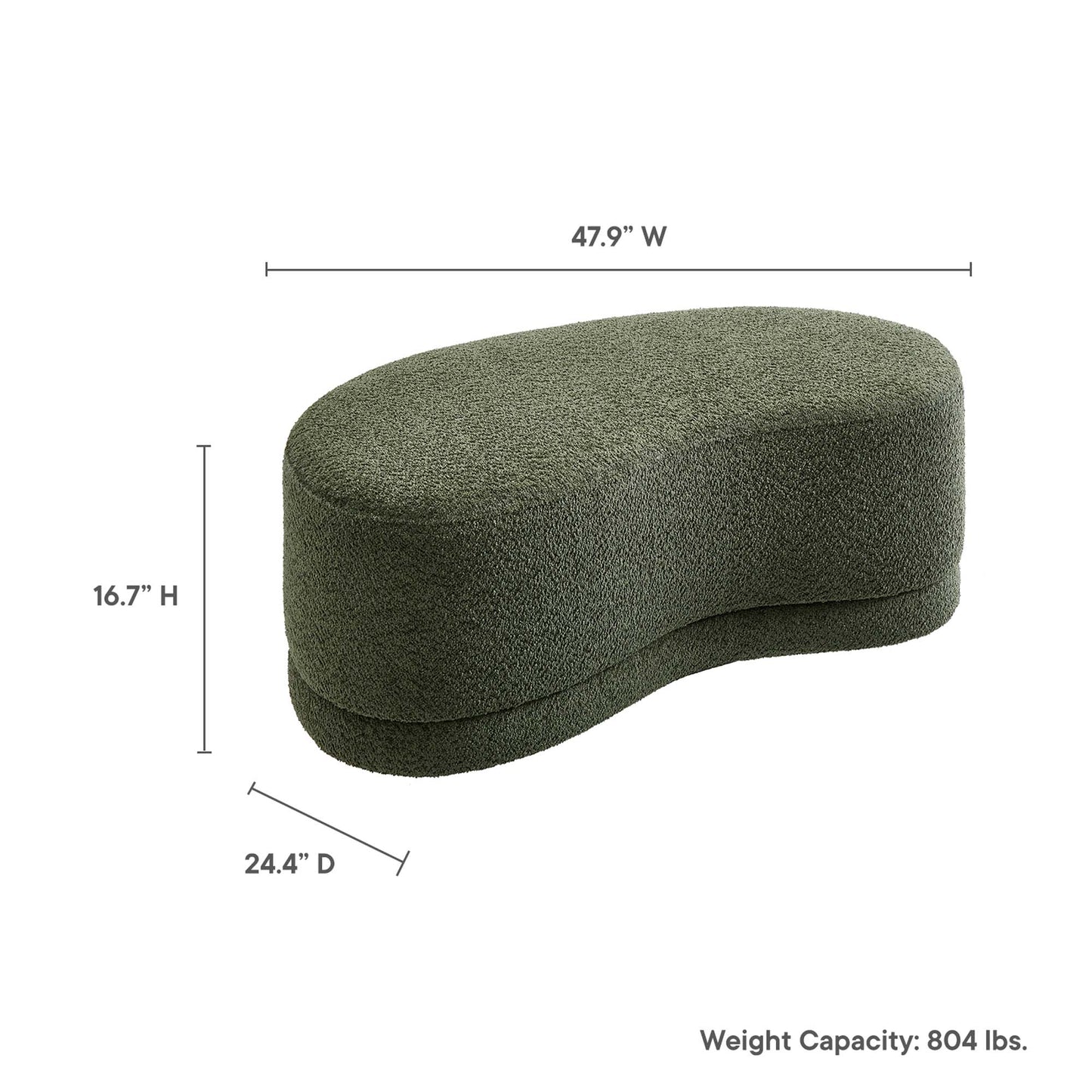 Nimbus 48" Upholstered Ottoman Bench by Modway EEI-6816-SGE