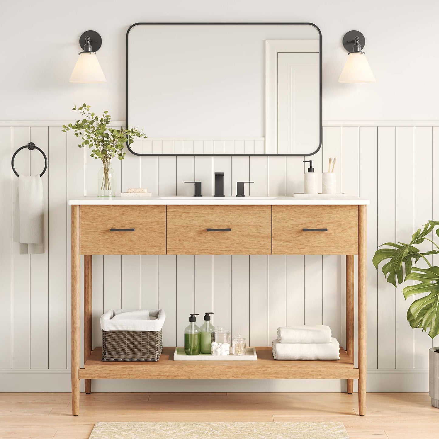 Zaire Bathroom Vanity by Modway - Available in 36" and 48" Sizes with Single and Double Sinks