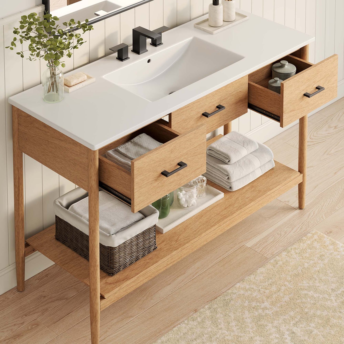 Zaire Bathroom Vanity by Modway - Available in 36" and 48" Sizes with Single and Double Sinks