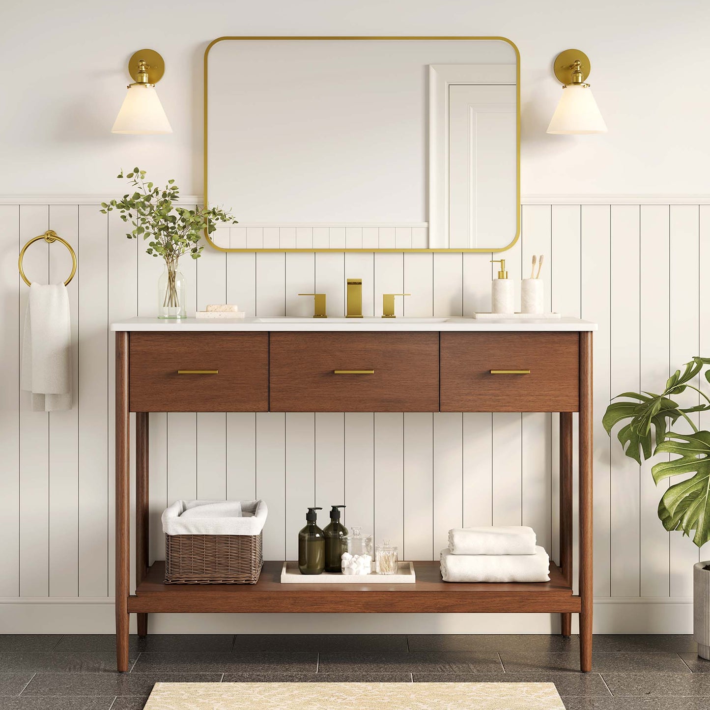 Zaire Bathroom Vanity by Modway - Available in 36" and 48" Sizes with Single and Double Sinks