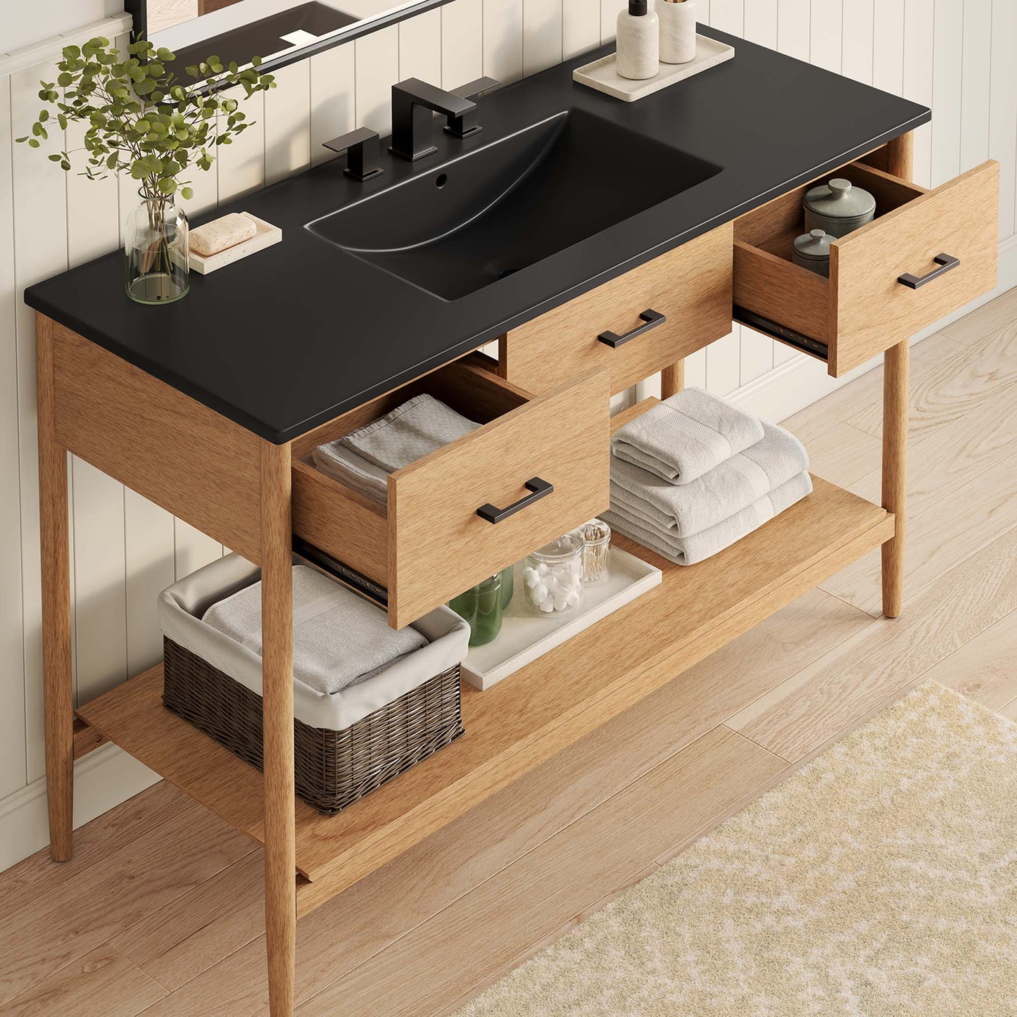Zaire Bathroom Vanity by Modway - Available in 36" and 48" Sizes with Single and Double Sinks