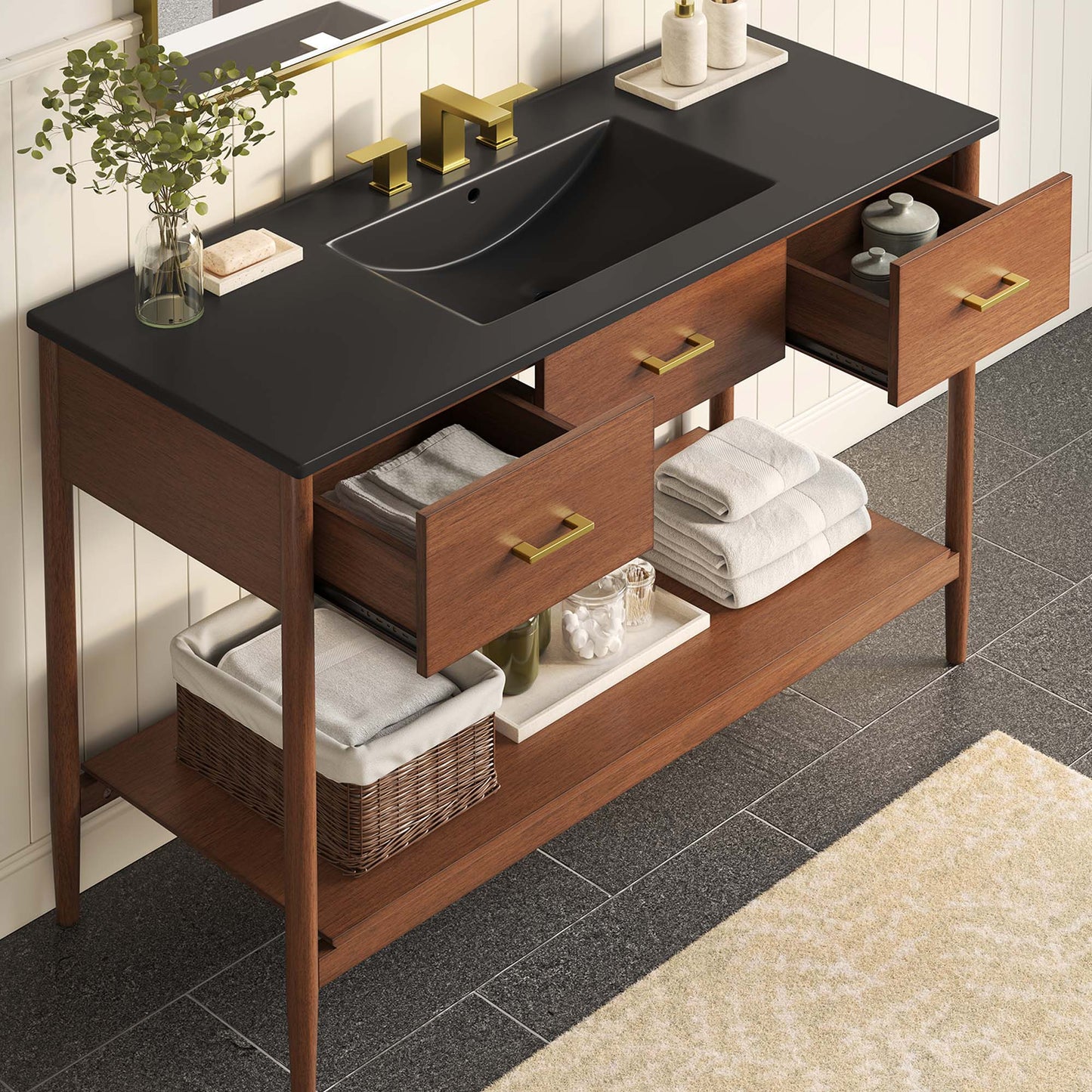 Zaire Bathroom Vanity by Modway - Available in 36" and 48" Sizes with Single and Double Sinks