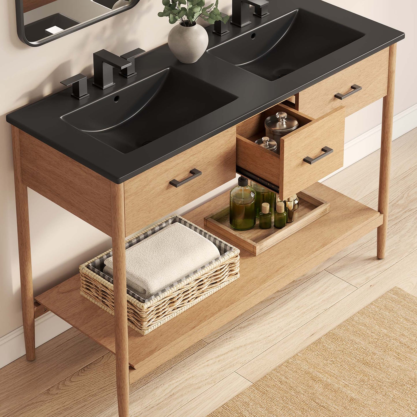 Zaire Bathroom Vanity by Modway - Available in 36" and 48" Sizes with Single and Double Sinks