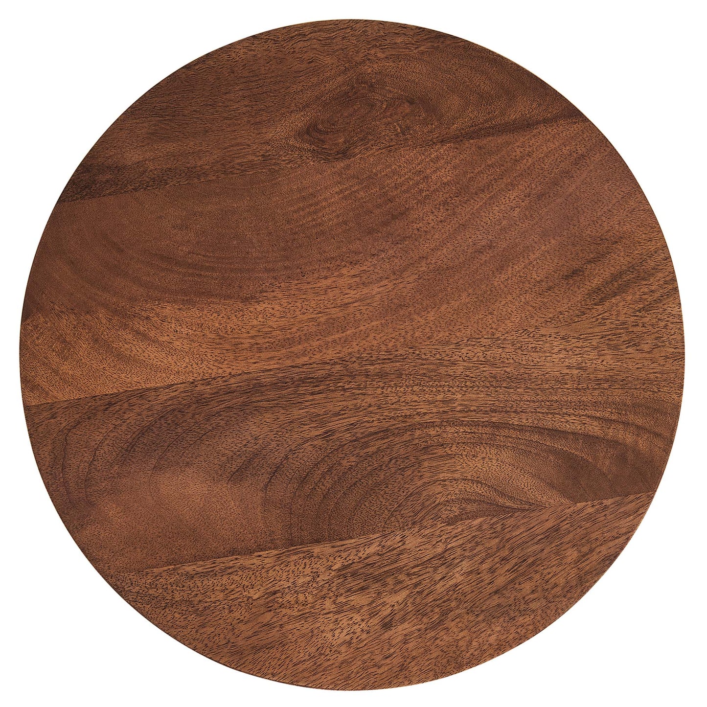 Valeo Round Wood and Metal Side Table by Modway EEI-6831-WAL