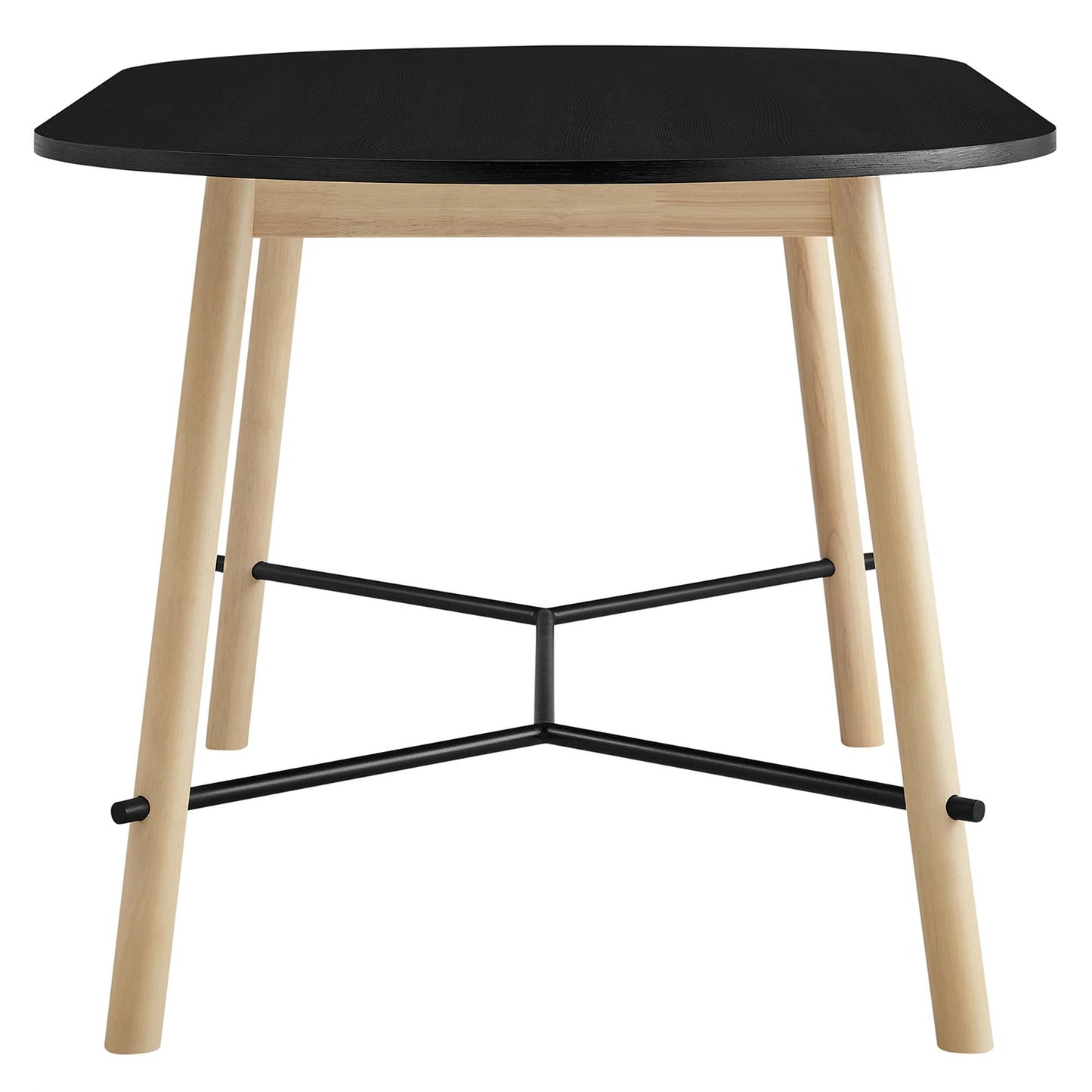 Infuse 71" Wood Grain Dining Table by Modway EEI-6836-BLK-OAK
