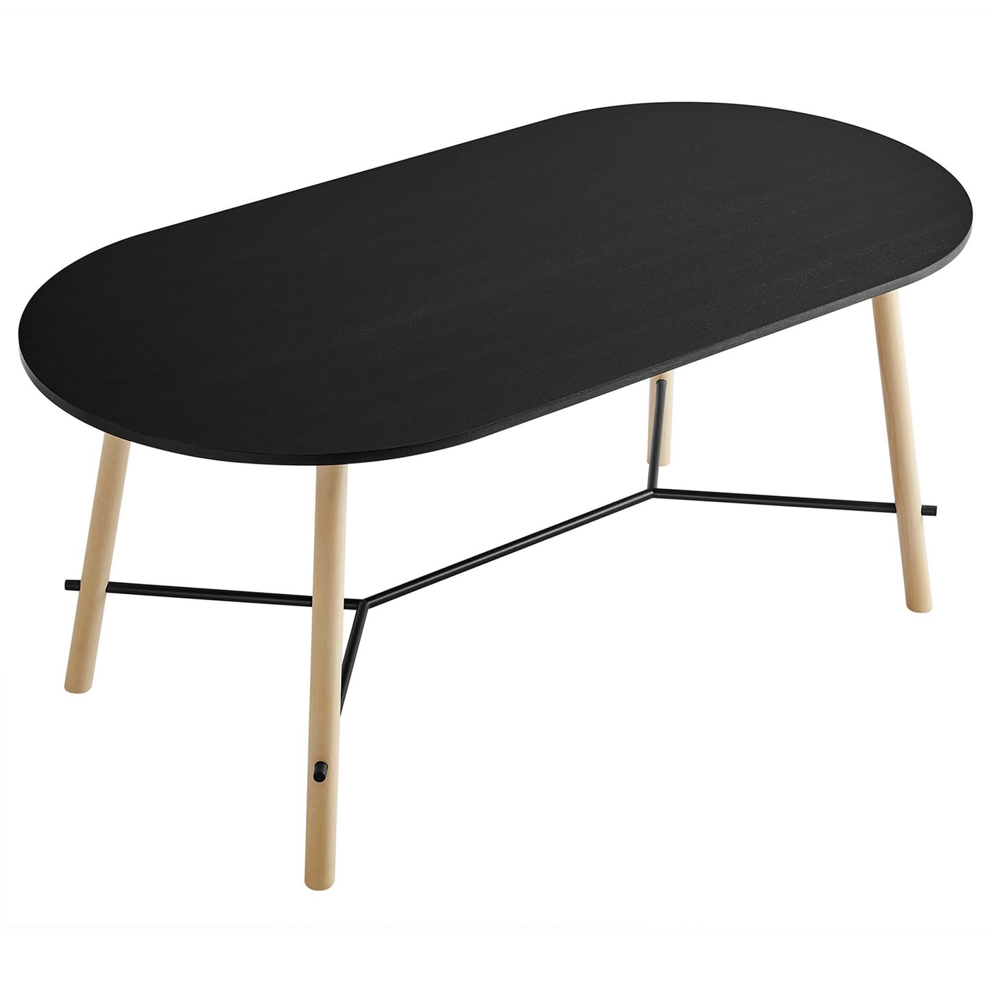 Infuse 71" Wood Grain Dining Table by Modway EEI-6836-BLK-OAK