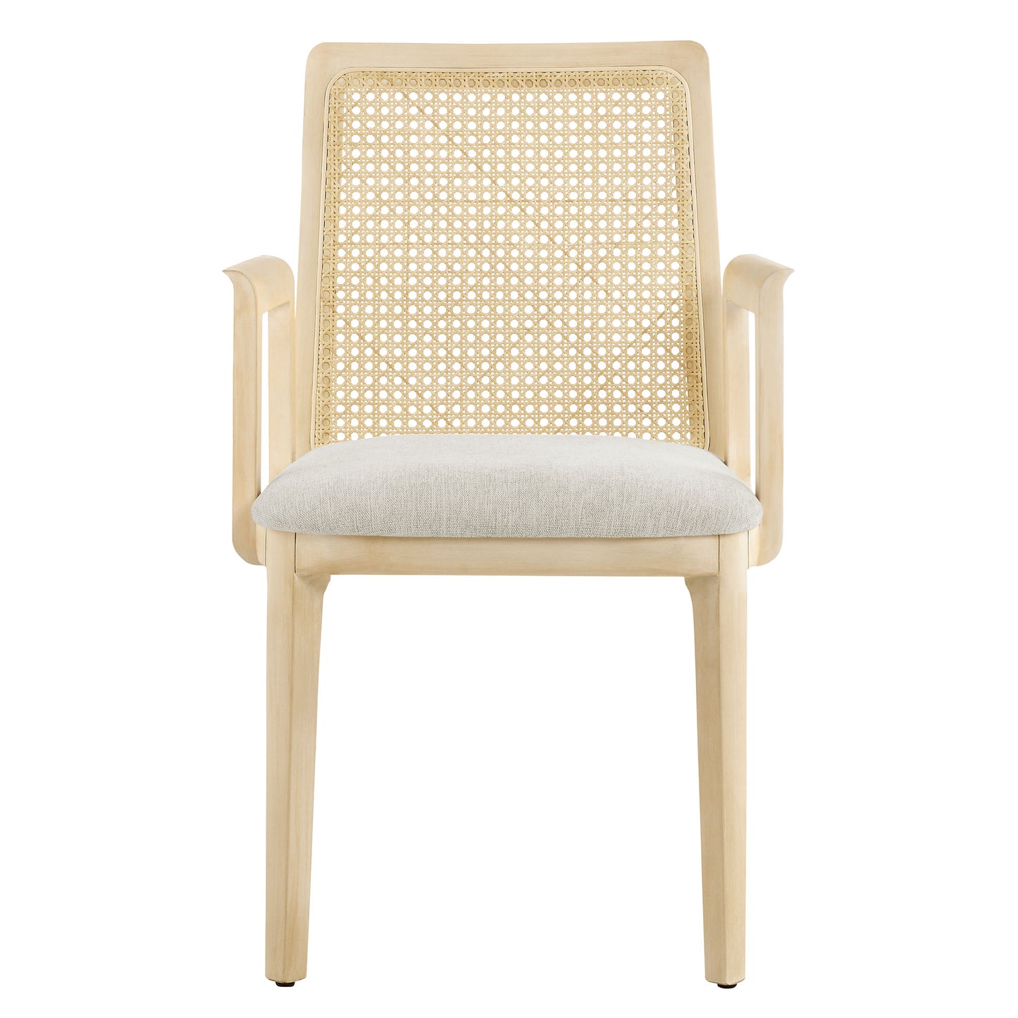 Monarch Wood and Rattan Dining Armchair by Modway