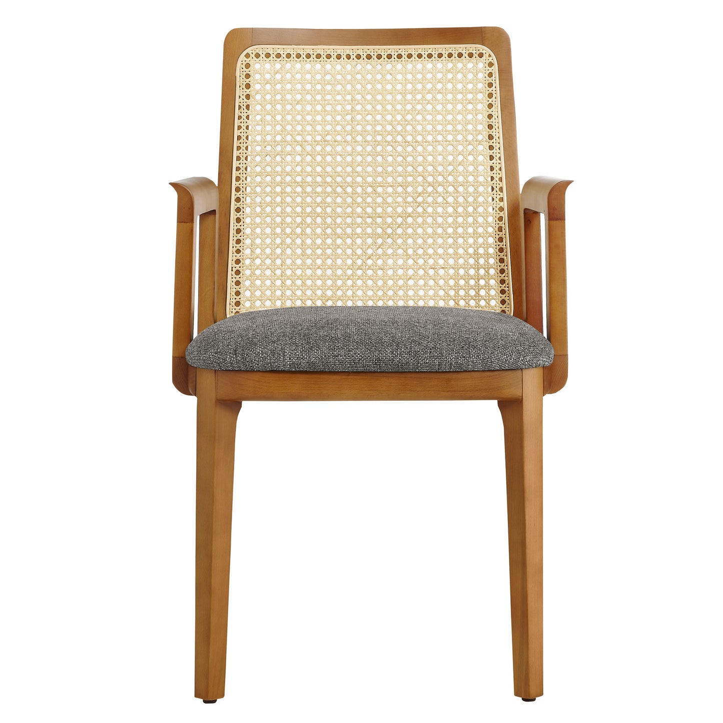 Monarch Wood and Rattan Dining Armchair by Modway