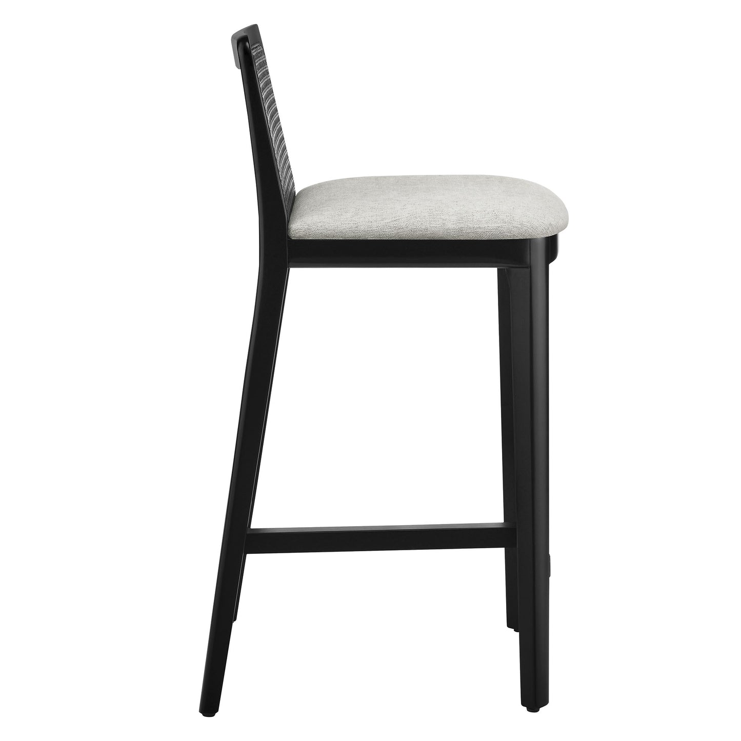 Monarch Wood and Rattan Bar and Counter Stool by Modway