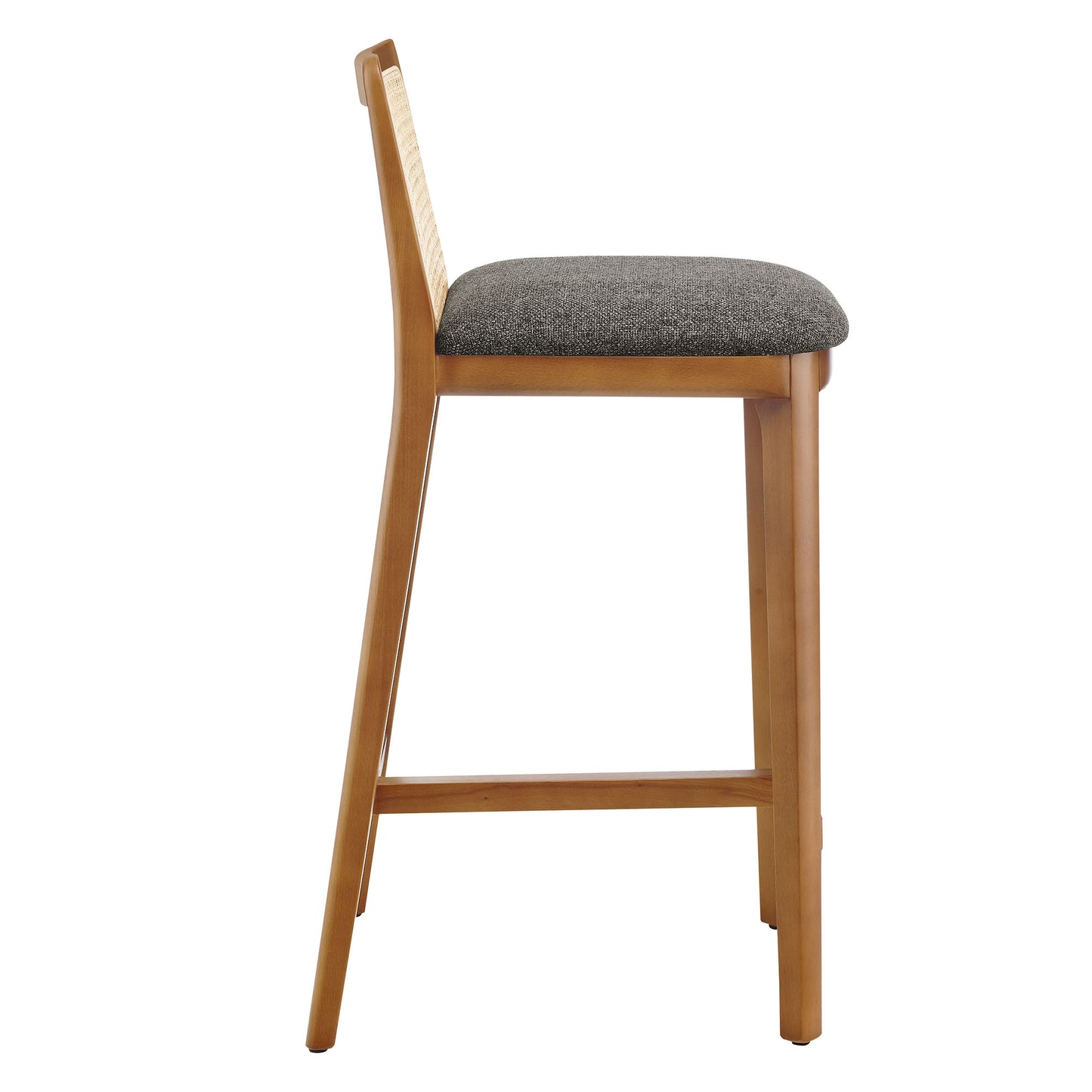 Monarch Wood and Rattan Bar and Counter Stool by Modway