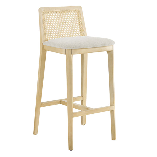 Monarch Wood and Rattan Bar and Counter Stool
