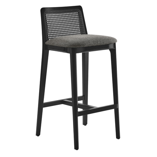 Monarch Wood and Rattan Bar and Counter Stool