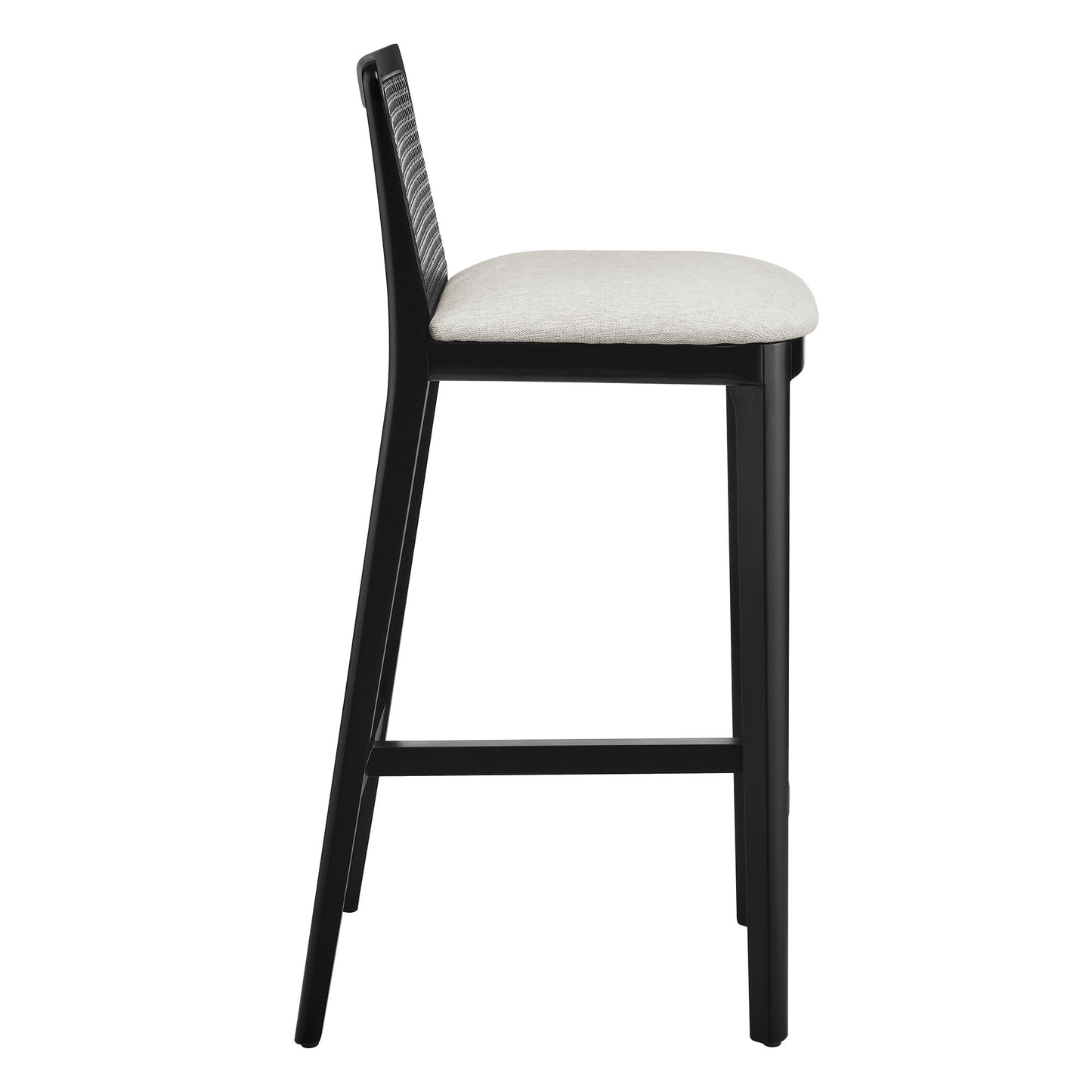 Monarch Wood and Rattan Bar and Counter Stool by Modway