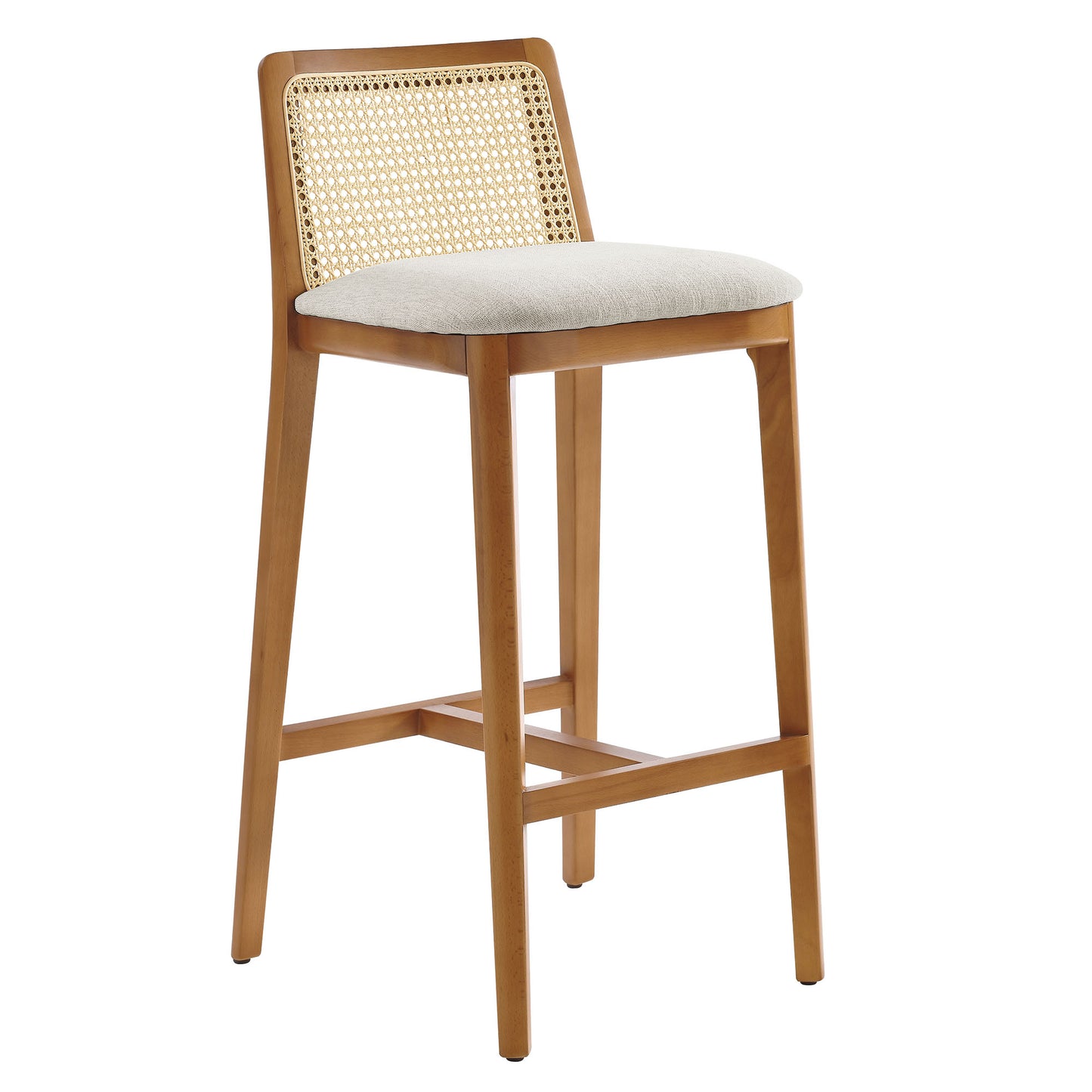 Monarch Wood and Rattan Bar and Counter Stool by Modway