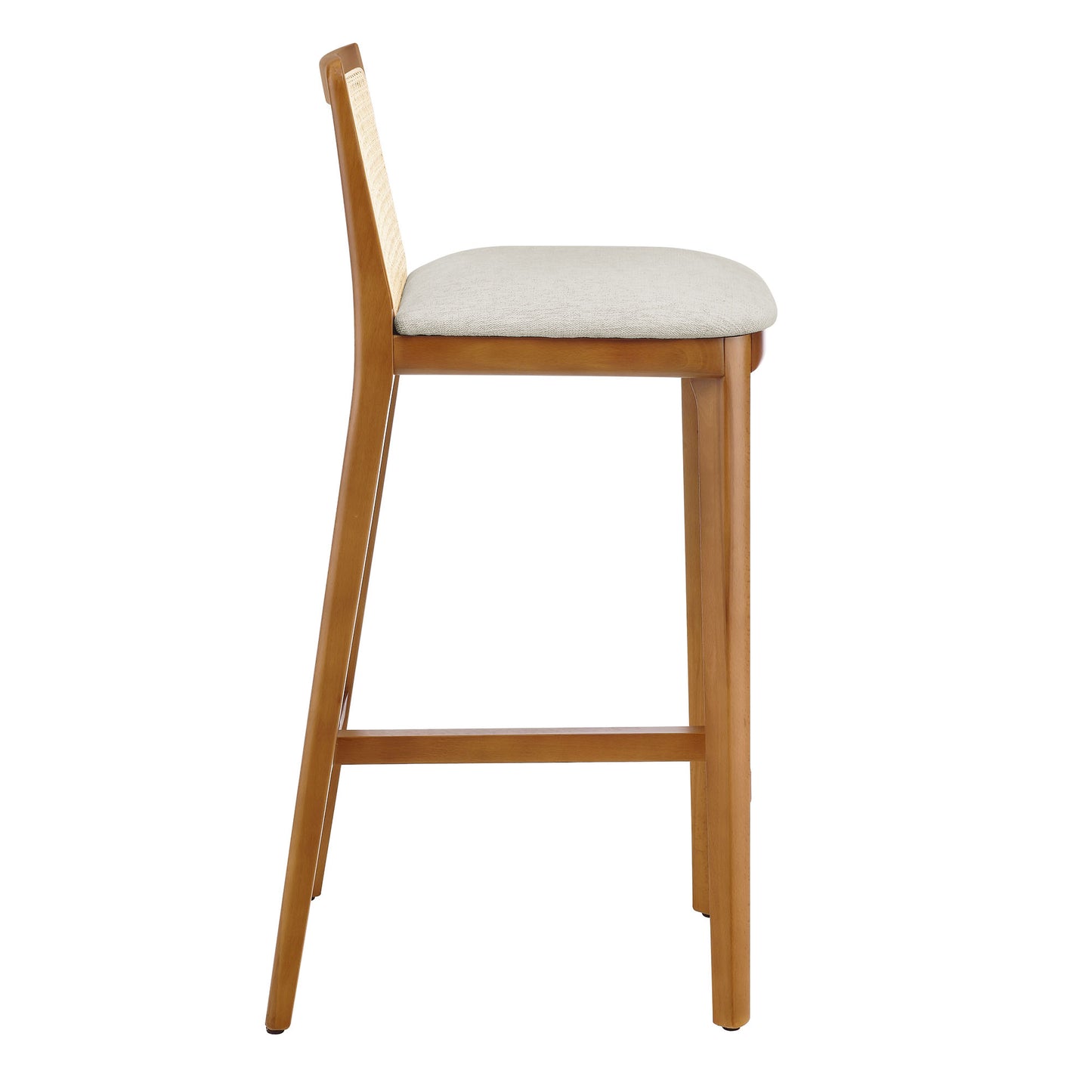 Monarch Wood and Rattan Bar and Counter Stool by Modway