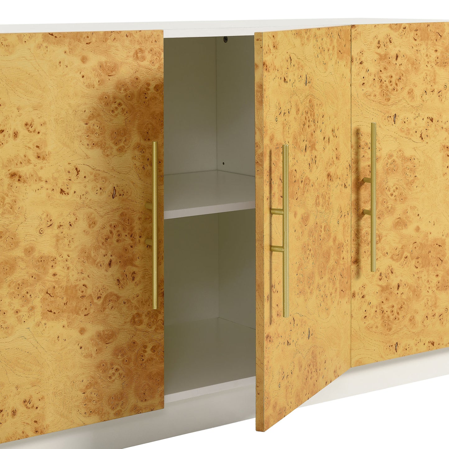 Abel 69 Inch Burl Wood Sideboard Buffet TV Stand by Modway EEI-6847-WHI-BUR