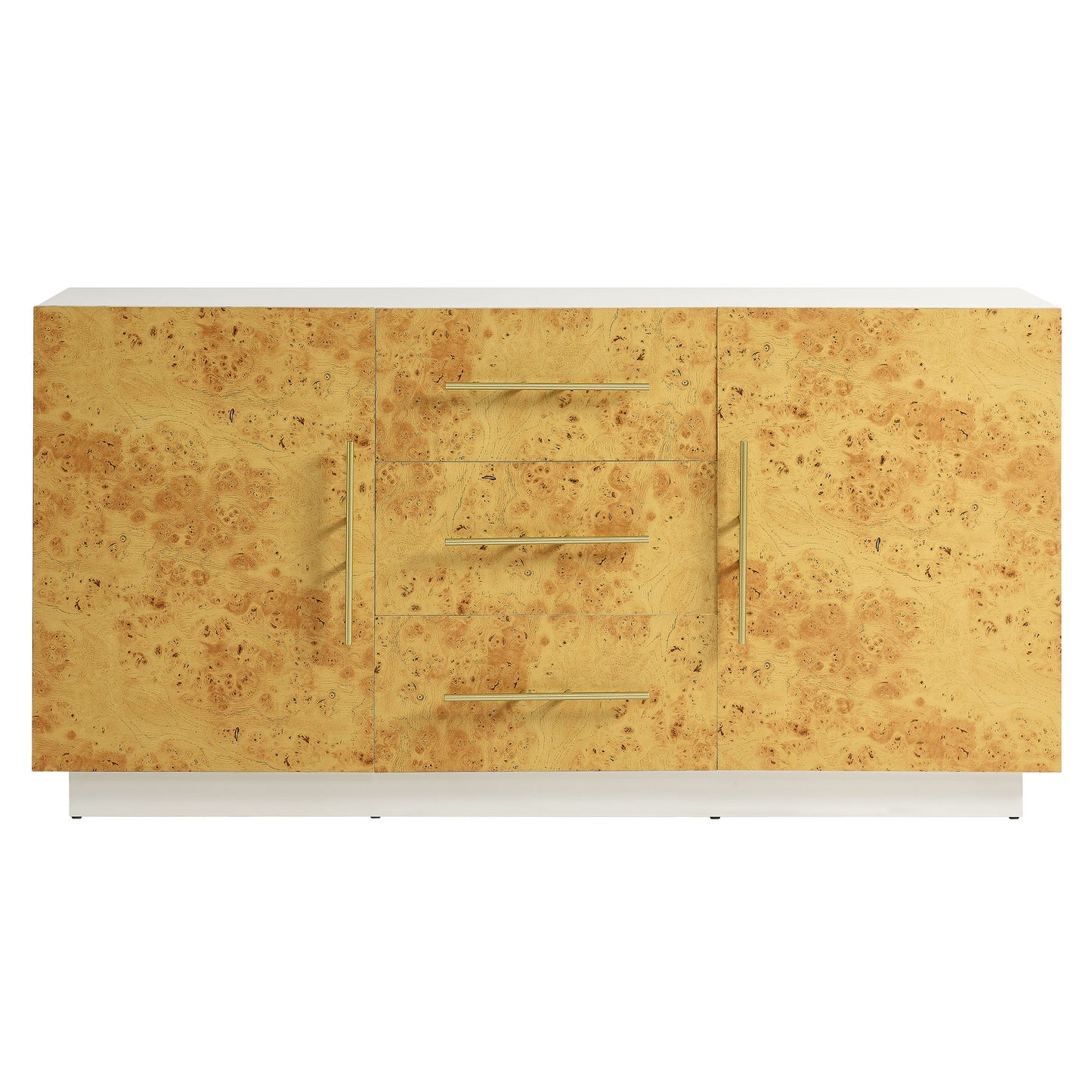 Abel 59 Inch Burl Wood Sideboard Buffet TV Stand by Modway EEI-6848-WHI-BUR