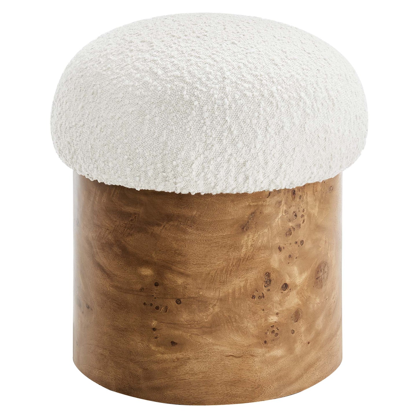 Breeze Boucle Upholstered Ottoman by Modway EEI-6850-IVO-BUR