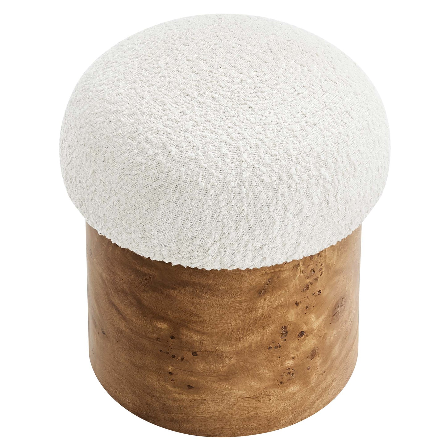 Breeze Boucle Upholstered Ottoman by Modway EEI-6850-IVO-BUR