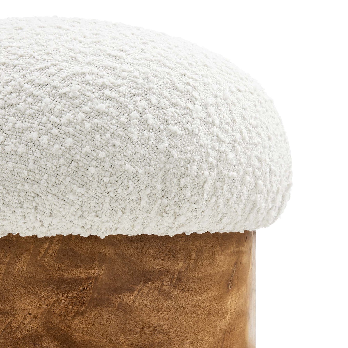 Breeze Boucle Upholstered Ottoman by Modway EEI-6850-IVO-BUR
