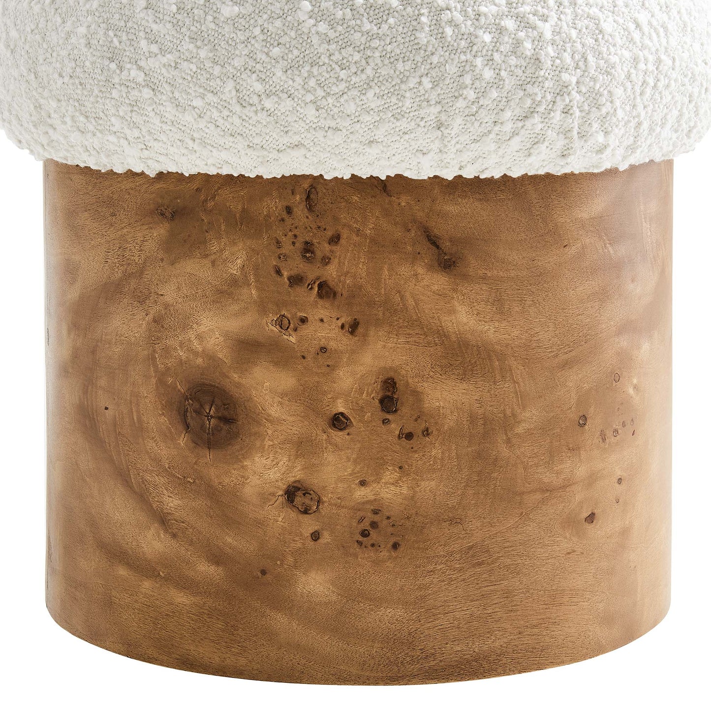 Breeze Boucle Upholstered Ottoman by Modway EEI-6850-IVO-BUR