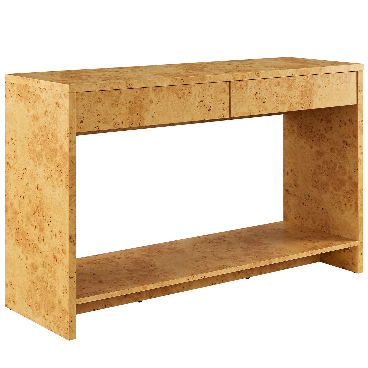 Hudson 2-Drawer Burl Wood Console Table by Modway EEI-6857-BUR