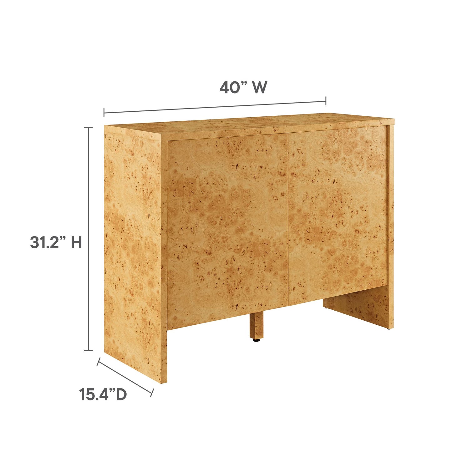 Hudson 40" Burl Wood Sideboard by Modway EEI-6859-BUR