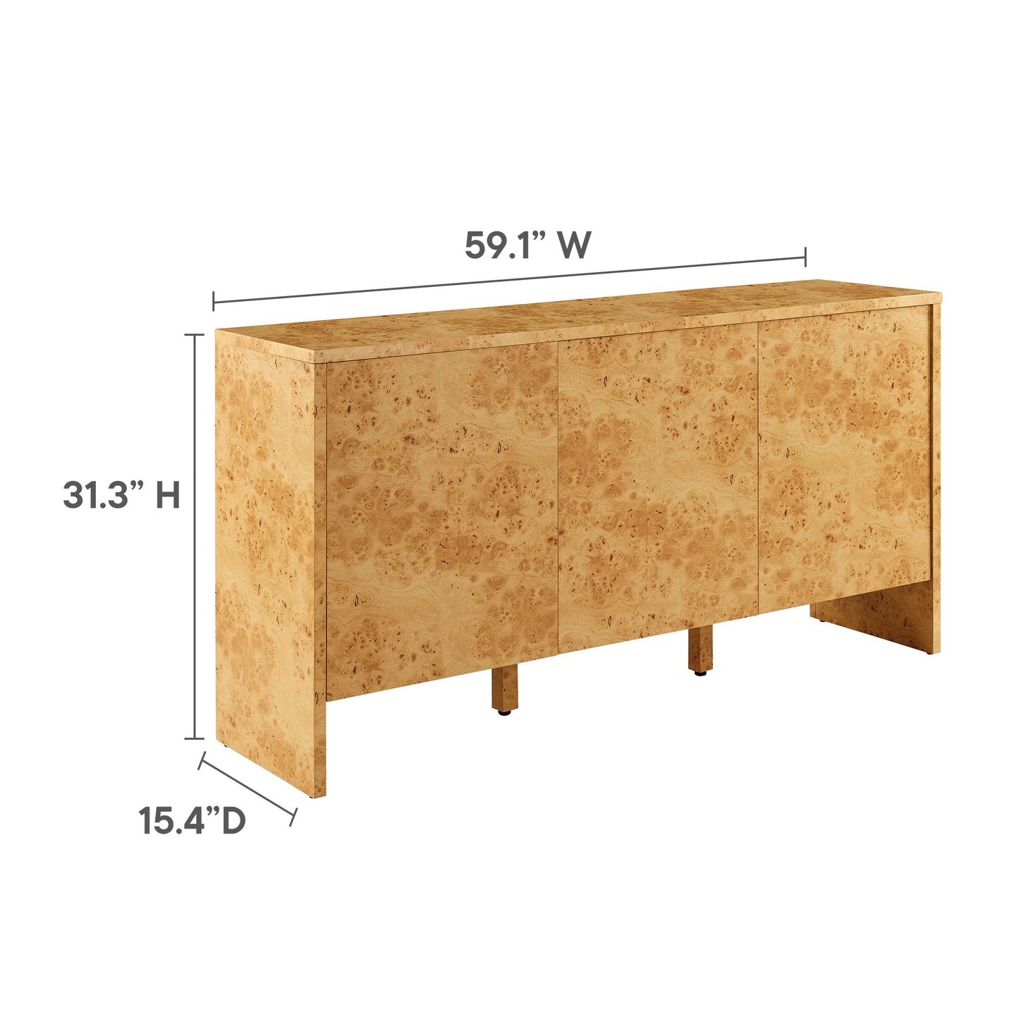 Hudson 60" Burl Wood Sideboard by Modway EEI-6860-BUR