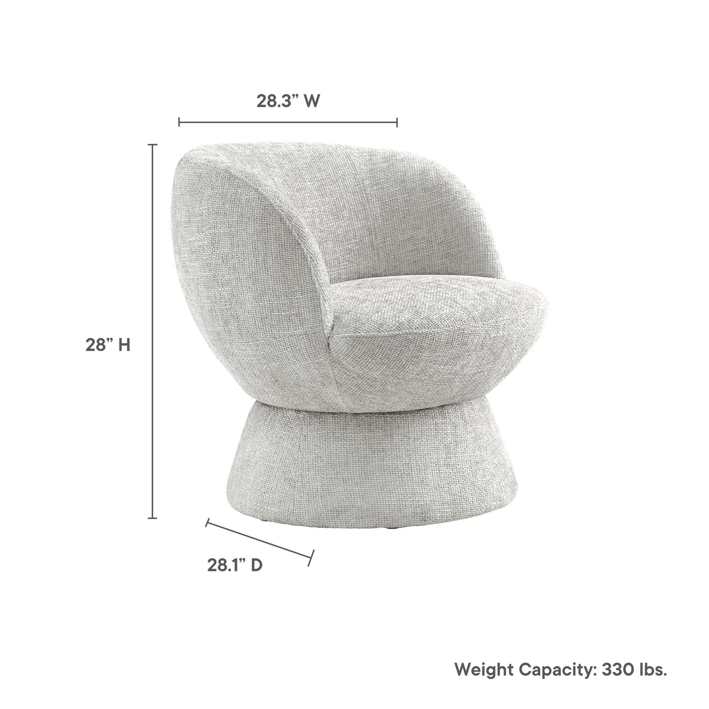 Vesta Chenille Fabric Upholstered Swivel Chair by Modway EEI-6863-DOV