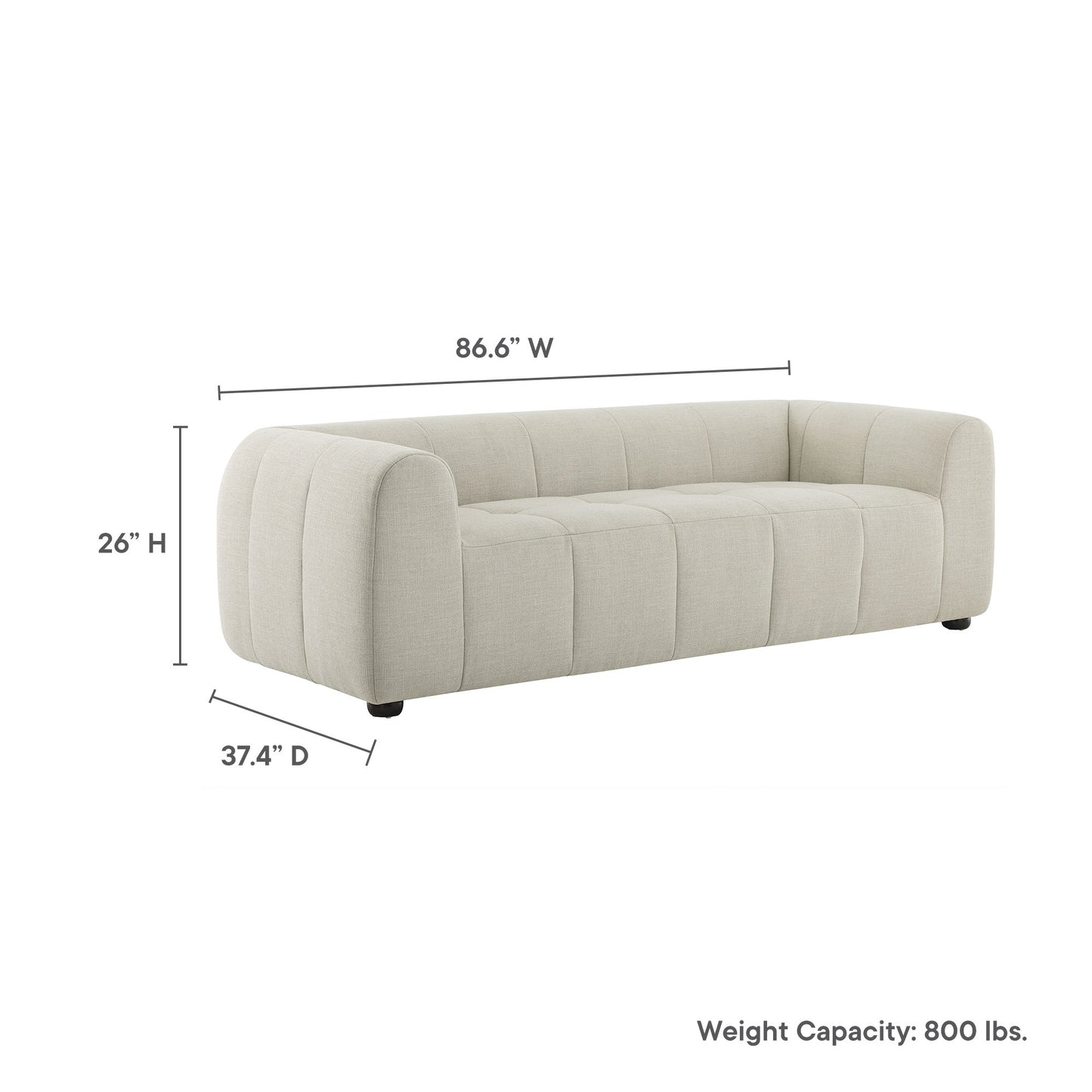 Liana Upholstered Fabric Sofa by Modway EEI-6866