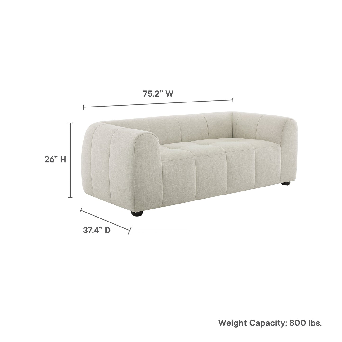 Liana Upholstered Fabric Loveseat by Modway EEI-6867