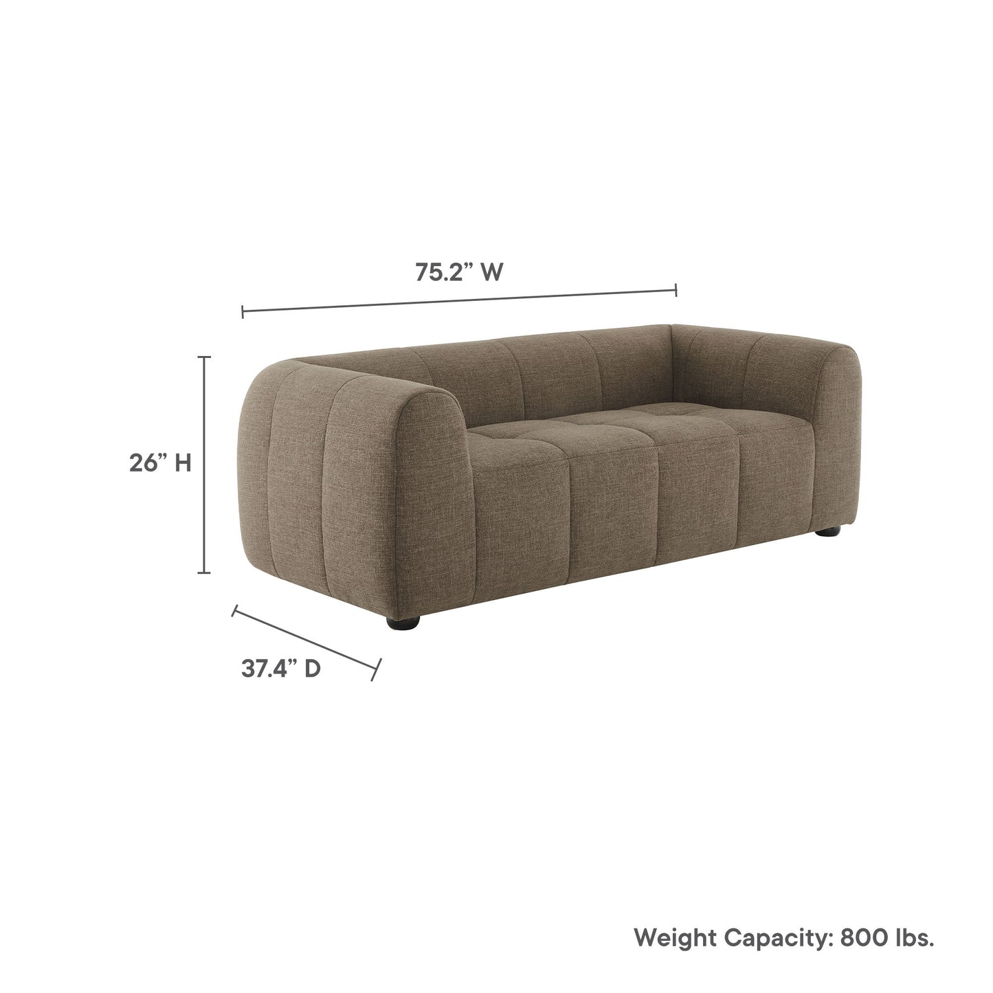 Liana Upholstered Fabric Loveseat by Modway EEI-6867