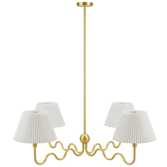 Wave Squiggle 4-Arm Pendant Light by Modway EEI-6875-BRA