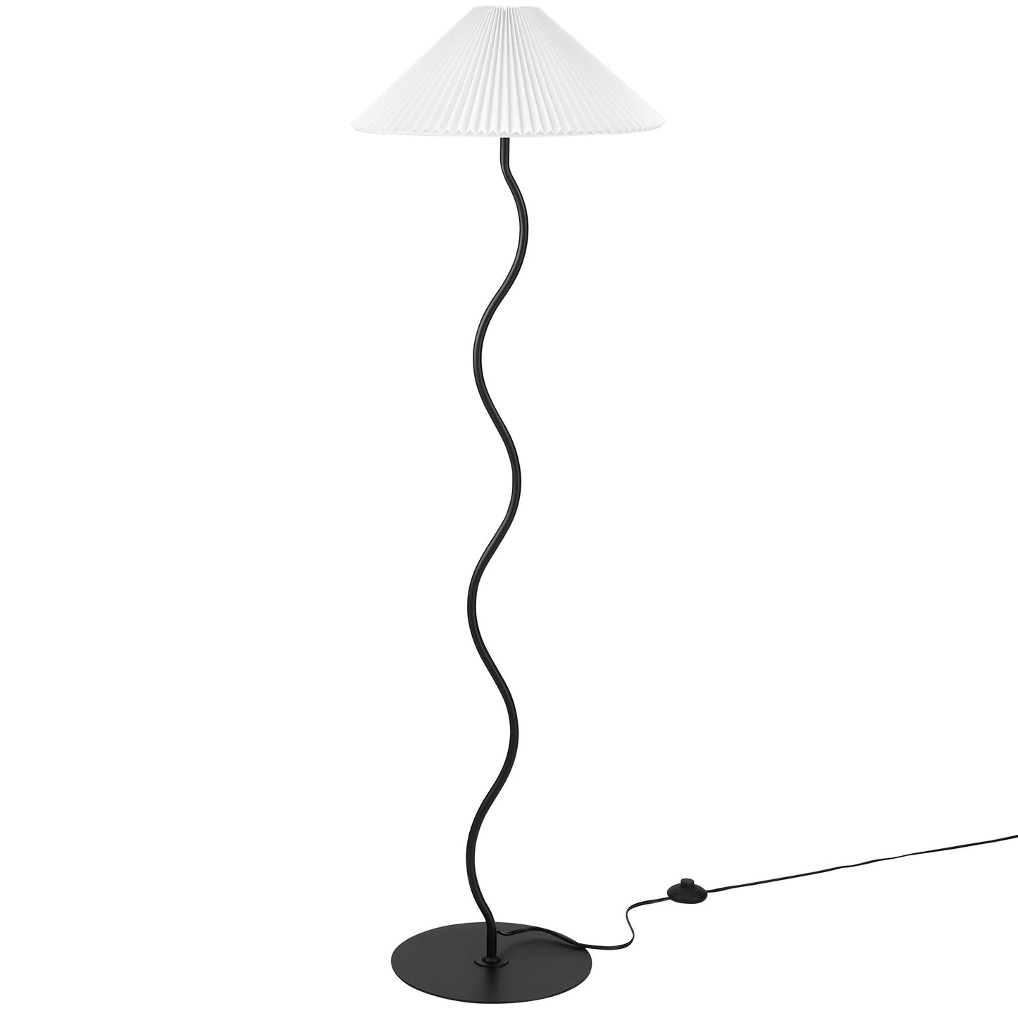 Wave Squiggle Floor Lamp by Modway EEI-6877-BLK