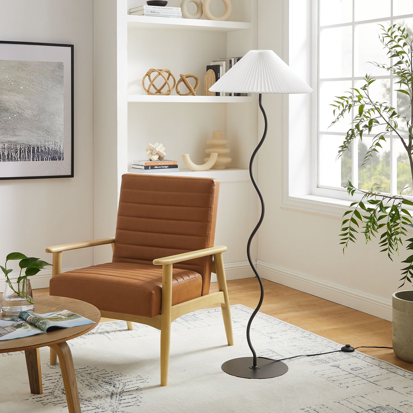 Wave Squiggle Floor Lamp by Modway EEI-6877-BLK