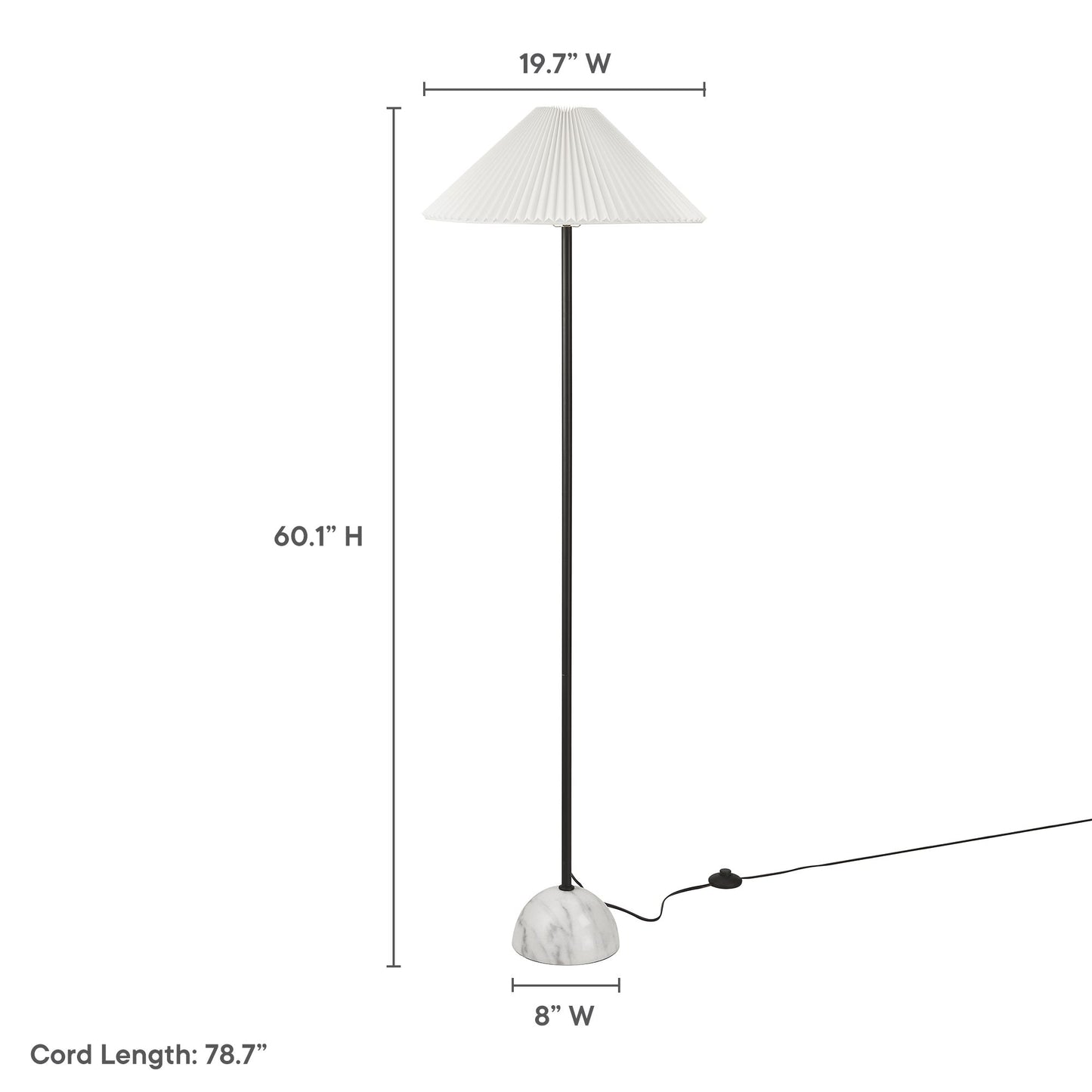 Illusion Marble Dome Floor Lamp by Modway