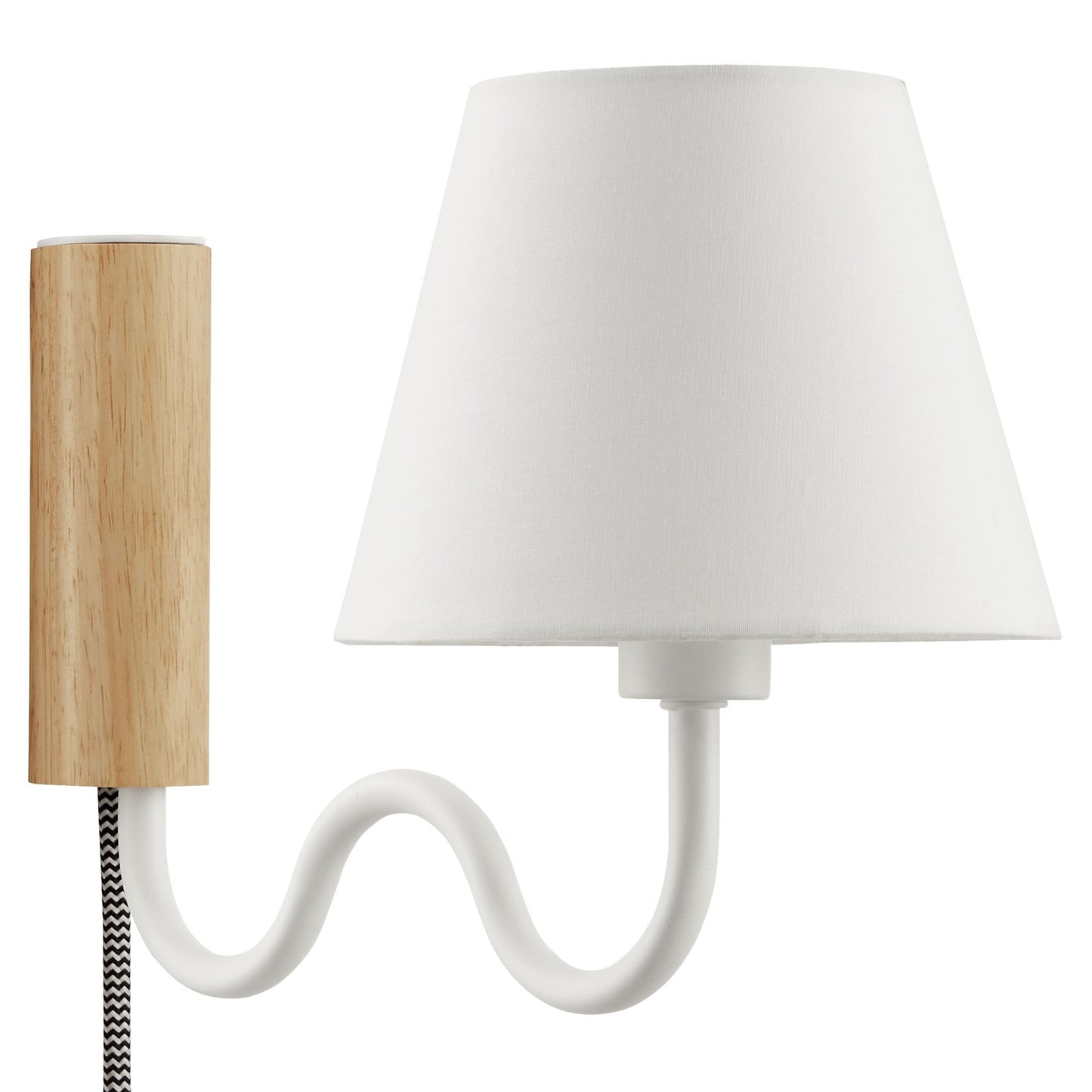 Sunlit Squiggle Arm Wall Sconce by Modway EEI-6881-NAT-WHI