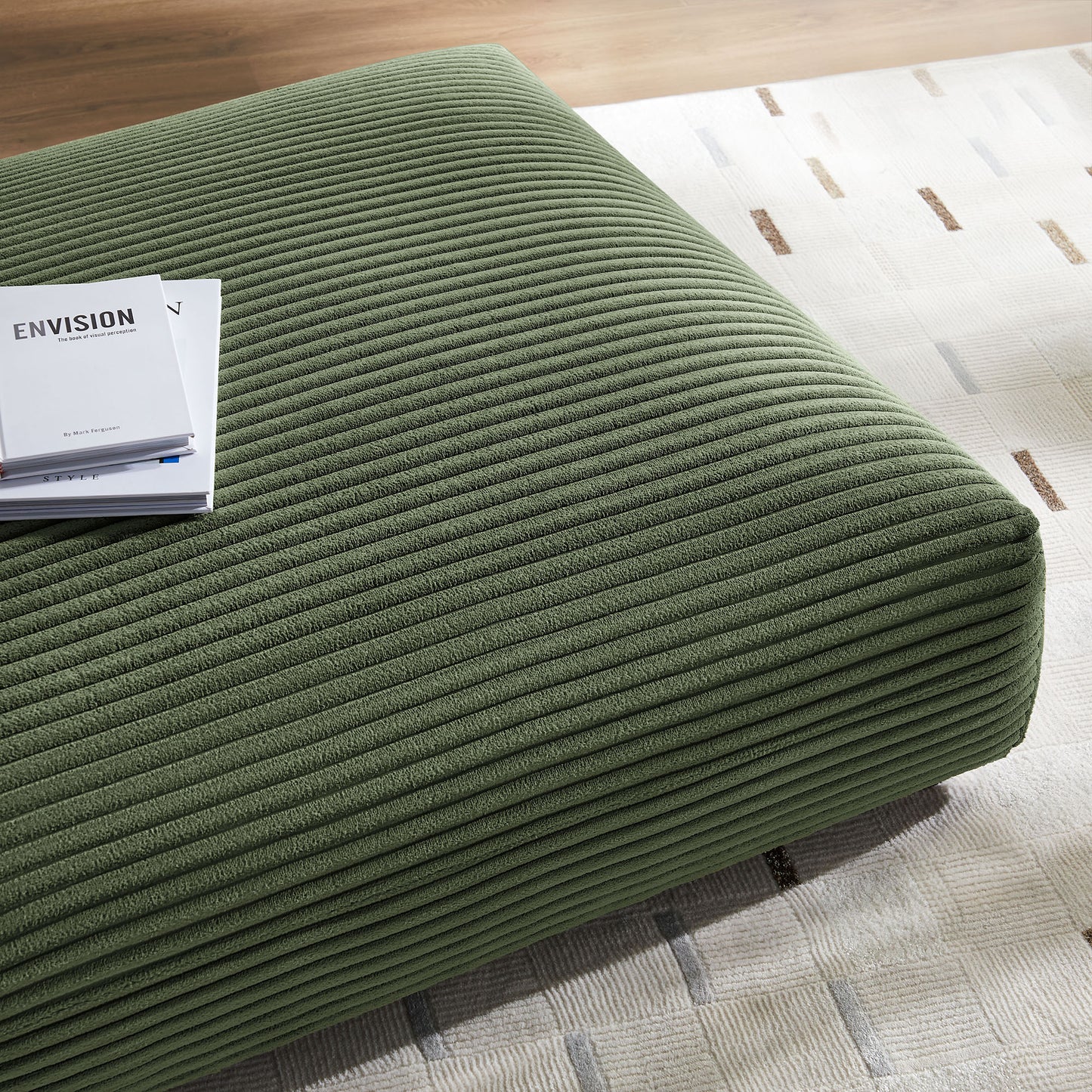 Solace Modular Corduroy Upholstered Ottoman